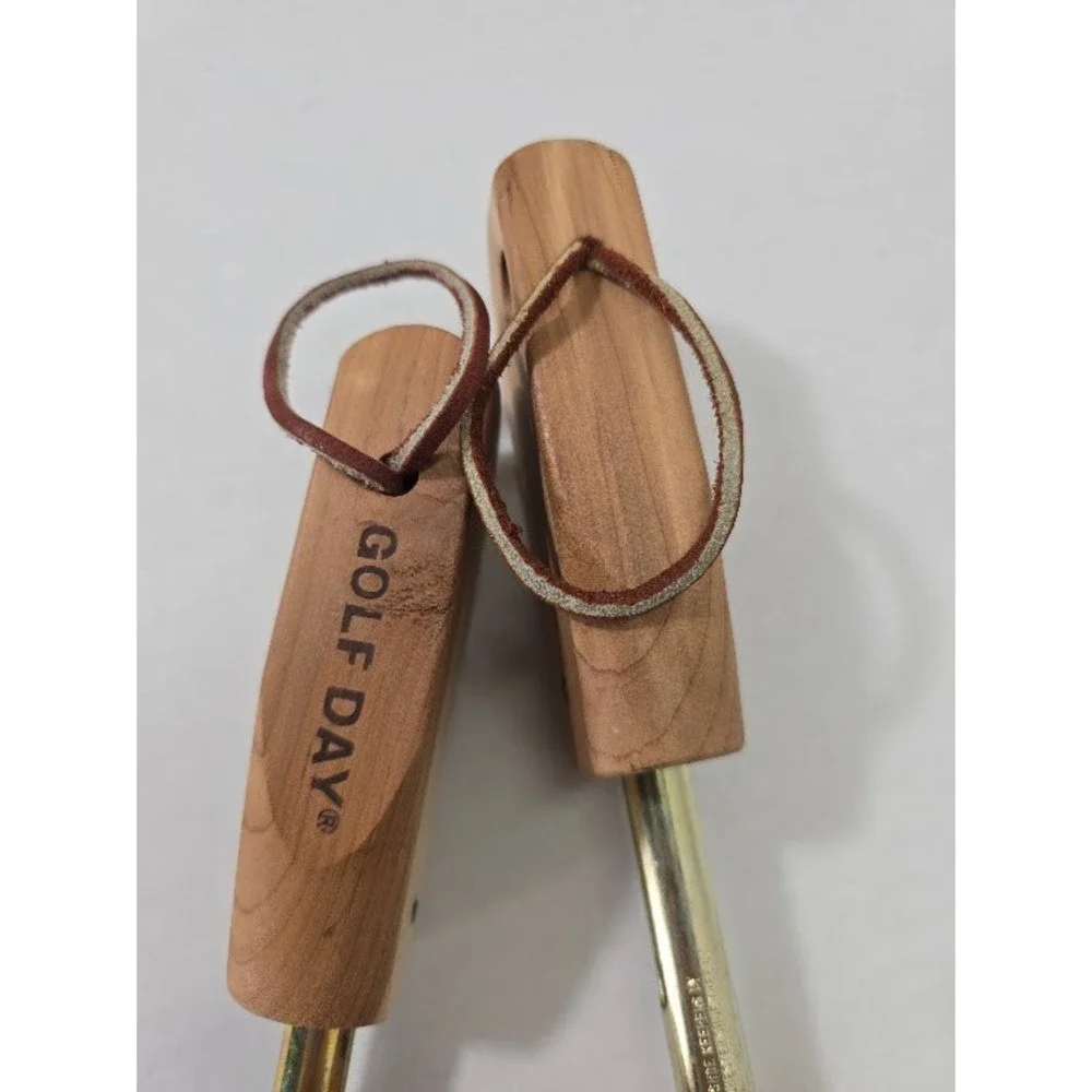 Golf Day Shoe Trees Mens XL Brown Good Aromatic Cedar Wood